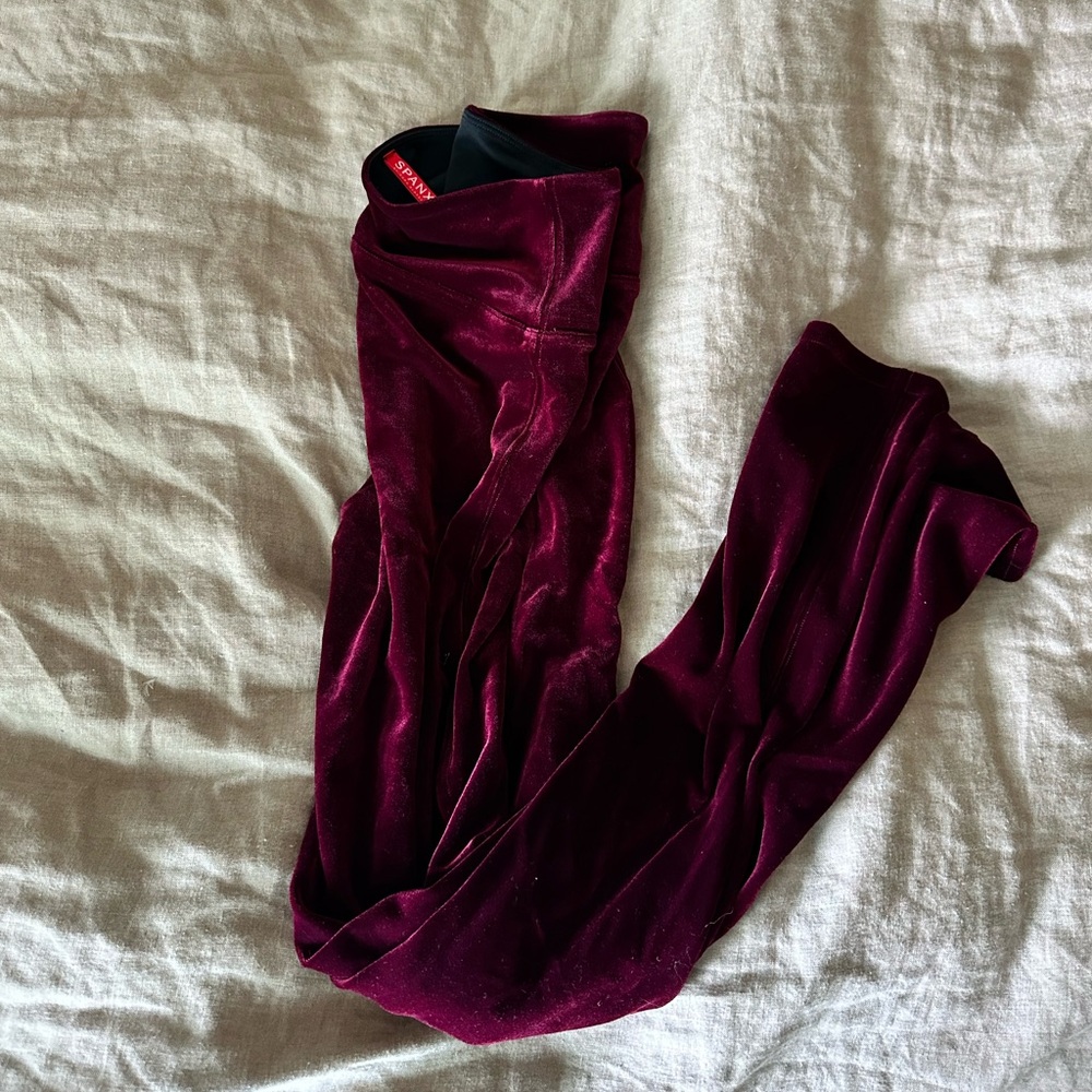 Spanx velvet leggings